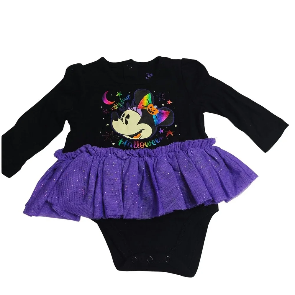 Disney Baby Tutu Bodysuit Baby Girl 6-9M Black My First Halloween